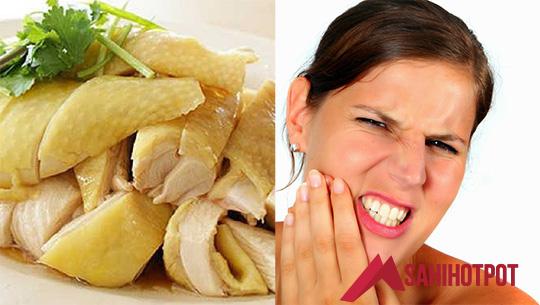 ăn thịt gà đau răng